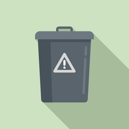 Garbage bin icon. Flat illustration of garbage bin icon for web designの写真素材