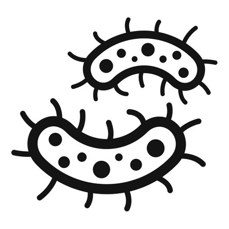 Biohazard bacteria icon. Simple illustration of biohazard bacteria icon for web design isolated on white backgroundの写真素材