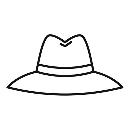 Investigator hat icon. Outline investigator hat icon for web design isolated on white backgroundの写真素材