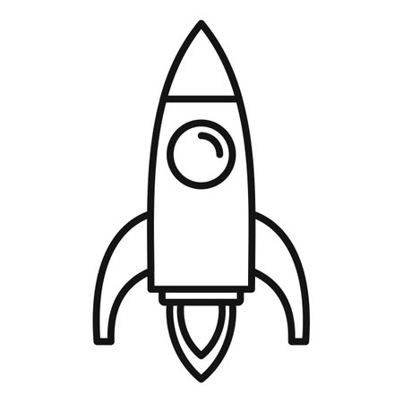 Life skills start rocket icon. Outline life skills start rocket icon for web design isolated on white backgroundの写真素材