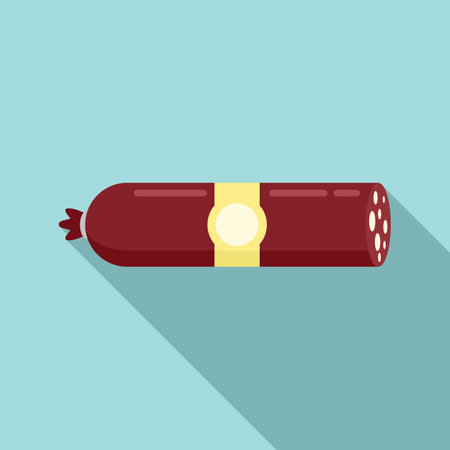German sausage icon. Flat illustration of german sausage icon for web designの写真素材