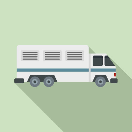 Prison truck icon. Flat illustration of prison truck icon for web designの写真素材