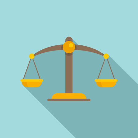 Notary scales icon. Flat illustration of notary scales icon for web designの写真素材