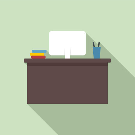 Office manager desktop icon. Flat illustration of office manager desktop icon for web designの写真素材