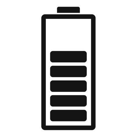 Half battery energy icon. Simple illustration of half battery energy icon for web design isolated on white backgroundの写真素材