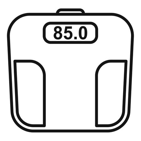Smart scales equipment icon. Outline Smart scales equipment icon for web design isolated on white backgroundの写真素材
