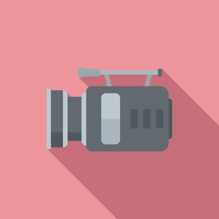 Tv camcorder icon flat . Video camera. Movie camcorderの写真素材