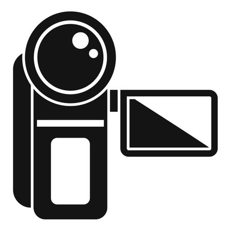 Family camera icon simple . Camcorder video. Tv movie photoの写真素材