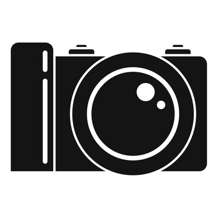Professional camera icon simple . Photography camcorder. Digital photoの写真素材