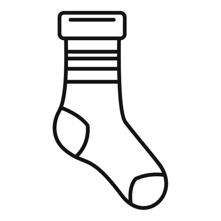 Stinky sock icon outline . Cute line sock. Cotton itemの写真素材
