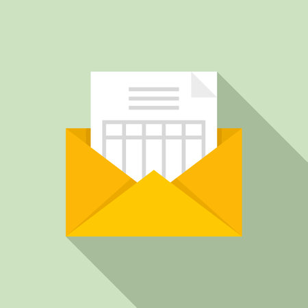 Tax mail icon. Flat illustration of Tax mail icon for web designの写真素材