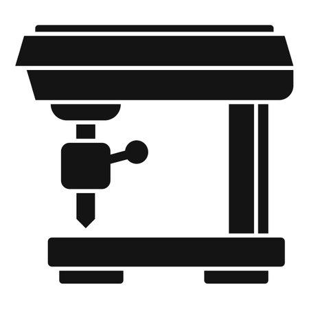 Computer milling machine icon. Simple illustration of Computer milling machine icon for web design isolated on white backgroundの写真素材