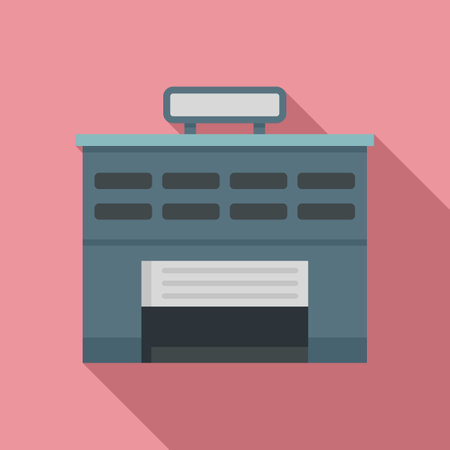 Tire fitting garage icon. Flat illustration of Tire fitting garage icon for web designの写真素材
