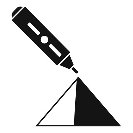 3d office pen icon. Simple illustration of 3d office pen icon for web design isolated on white backgroundの写真素材