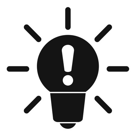 Idea crisis bulb icon. Simple illustration of idea crisis bulb icon for web design isolated on white backgroundの写真素材