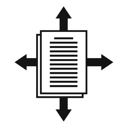 Page restructuring icon. Simple illustration of page restructuring icon for web design isolated on white backgroundの写真素材