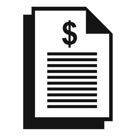 Trader money paper icon. Simple illustration of Trader money paper icon for web design isolated on white backgroundの写真素材