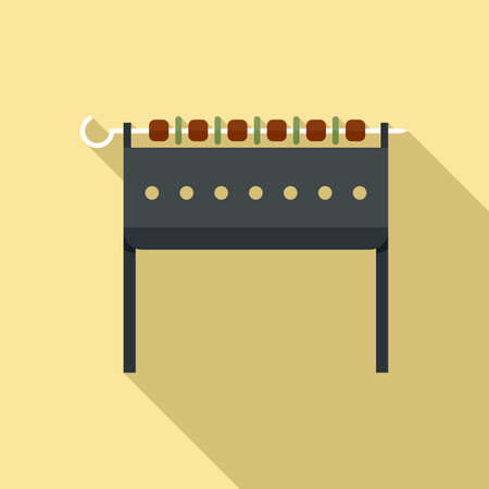 Meat brazier icon. Flat illustration of Meat brazier icon for web designの写真素材