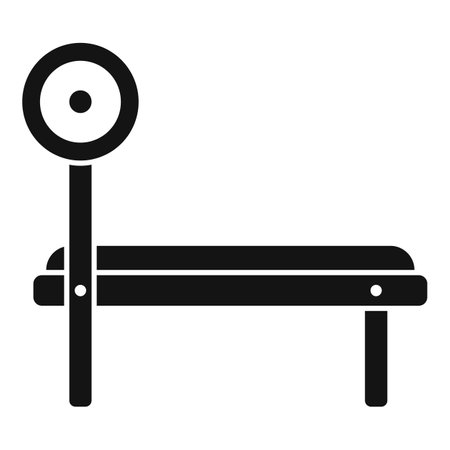 Gym bench icon. Simple illustration of Gym bench icon for web design isolated on white backgroundの写真素材
