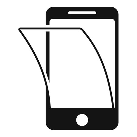 Phone protective film icon. Simple illustration of Phone protective film icon for web design isolated on white backgroundの写真素材