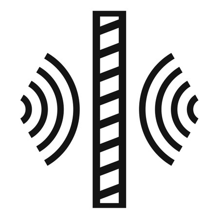 Soundproofing wall icon. Simple illustration of Soundproofing wall icon for web design isolated on white backgroundの写真素材