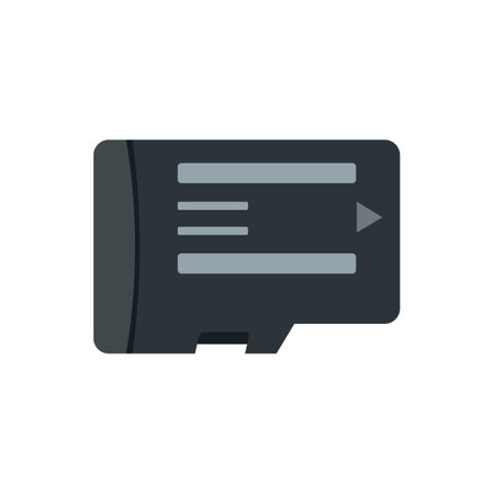 Phone micro sd card icon. Flat illustration of phone micro sd card icon isolated on white backgroundの写真素材