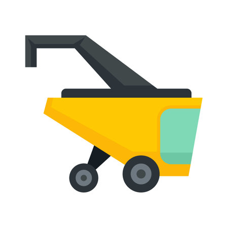 Smart harvester icon. Flat illustration of smart harvester icon isolated on white backgroundの写真素材
