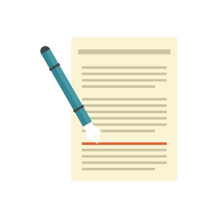 Edit text icon. Flat illustration of edit text icon isolated on white backgroundの写真素材