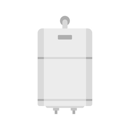 Central boiler icon. Flat illustration of central boiler icon isolated on white backgroundの写真素材