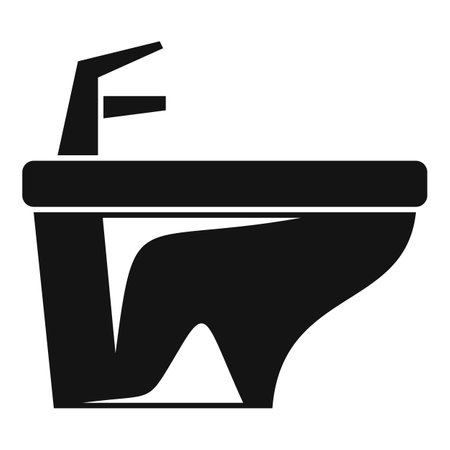 Clean bidet icon. Simple illustration of Clean bidet icon for web design isolated on white backgroundの写真素材