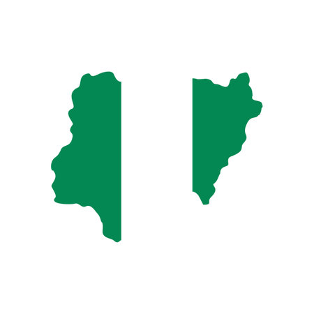 Nigerian territory icon. Flat illustration of Nigerian territory icon isolated on white backgroundの写真素材