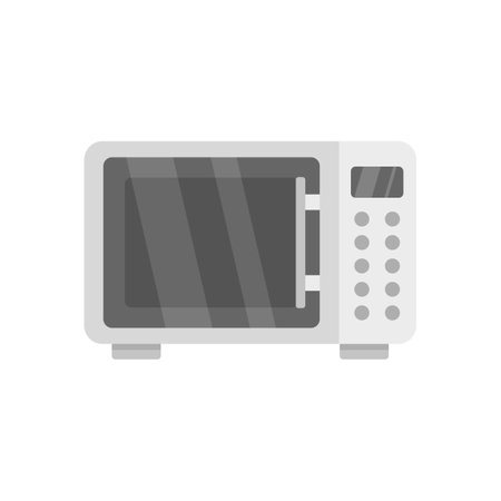 Microwave radiation icon. Flat illustration of microwave radiation icon isolated on white backgroundの写真素材