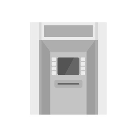Atm payment icon. Flat illustration of atm payment icon isolated on white backgroundの写真素材