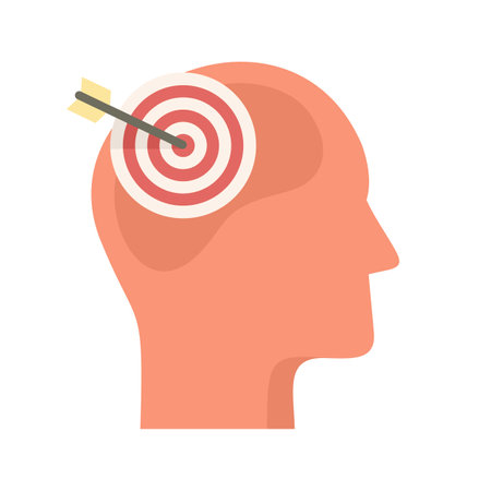 Target neuromarketing icon. Flat illustration of target neuromarketing icon isolated on white backgroundの写真素材
