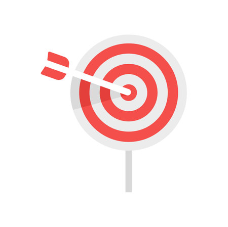 Remarketing target icon. Flat illustration of remarketing target icon isolated on white backgroundの写真素材