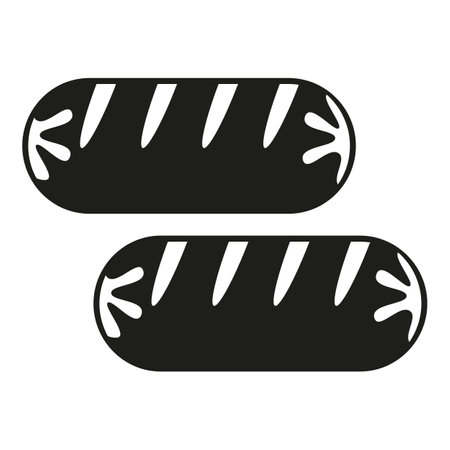 Grilled sausage icon simple vector. Bbq meat. Dinner beefのイラスト素材