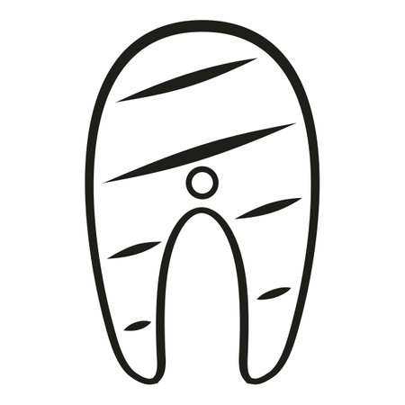 Grilled red fish icon simple vector. Bbq meat. Dinner salmonのイラスト素材