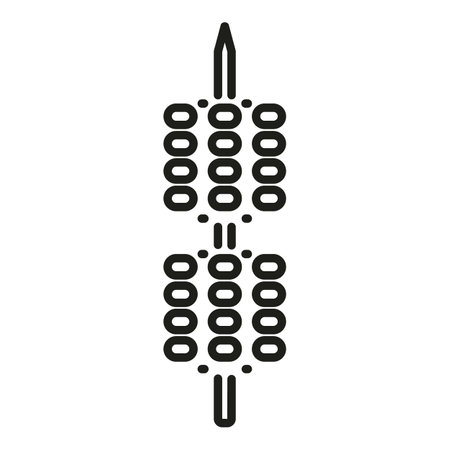 Corn bbq stick icon outline vector. Grill food. Cook roastのイラスト素材