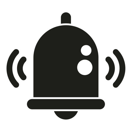 Alarm notification icon simple vector. Insomnia sleep. Night awakeのイラスト素材