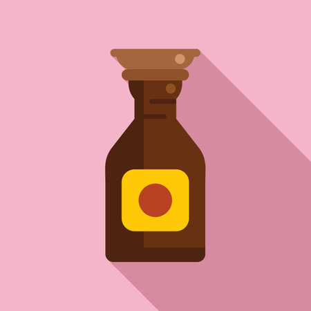 Asian soy sauce icon flat vector. Japan food. Sushi menuのイラスト素材