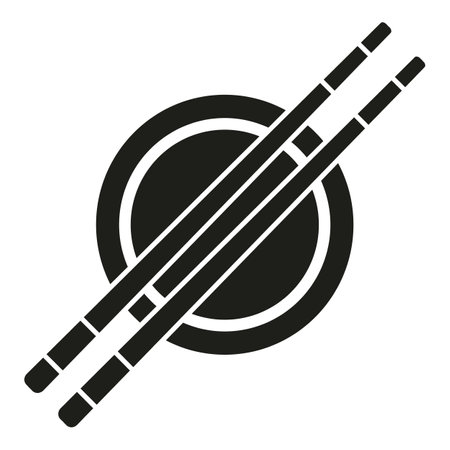 Soy sauce with sticks icon simple vector. Japan food. Asian menuのイラスト素材
