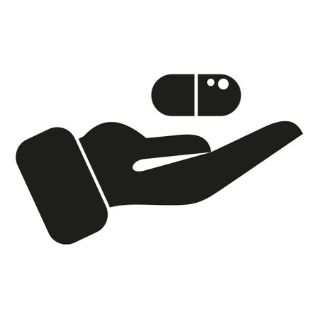 Cure pill icon simple vector. Drug treatment. Person anxietyのイラスト素材