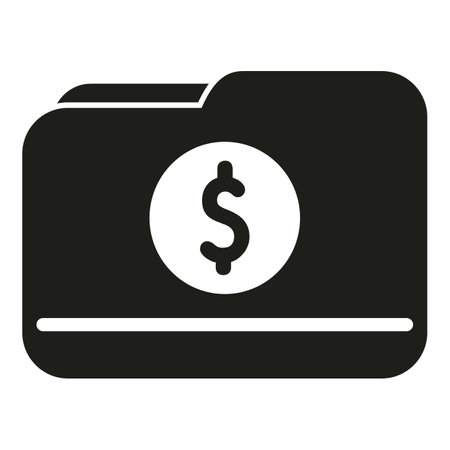 Money folder icon simple vector. Bank finance. Coin capitalのイラスト素材