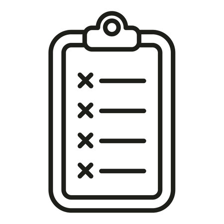 Blacklist board icon outline vector. Cyber trash. User emailのイラスト素材