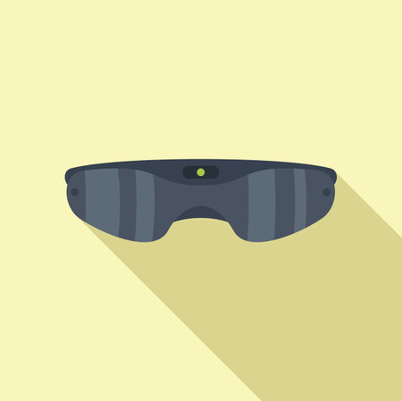 Vr small glasses icon flat vector. Game mask. Digital deviceのイラスト素材