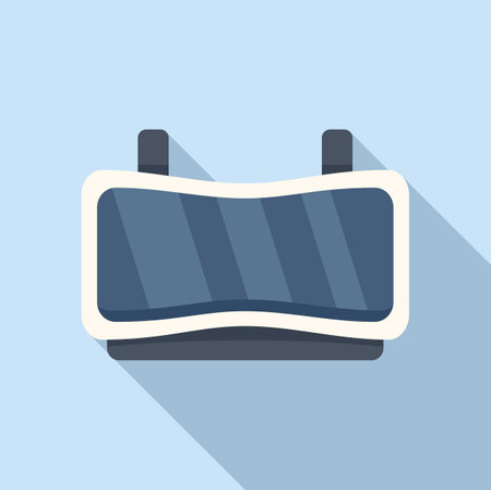Helmet equipment icon flat vector. Virtual glasses. Game maskのイラスト素材