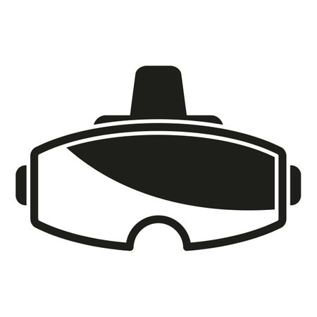 Vr glasses icon simple vector. Headset 3d. Video digitalのイラスト素材
