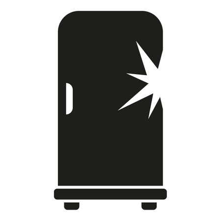 Broken fridge cooler icon simple vector. Repair service. Home workのイラスト素材
