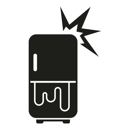 Fixing fridge icon simple vector. Repair service. Cooler repairmanのイラスト素材