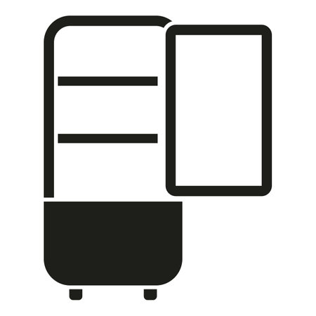 Open new fridge icon simple vector. Electric repair. Service equipmentのイラスト素材